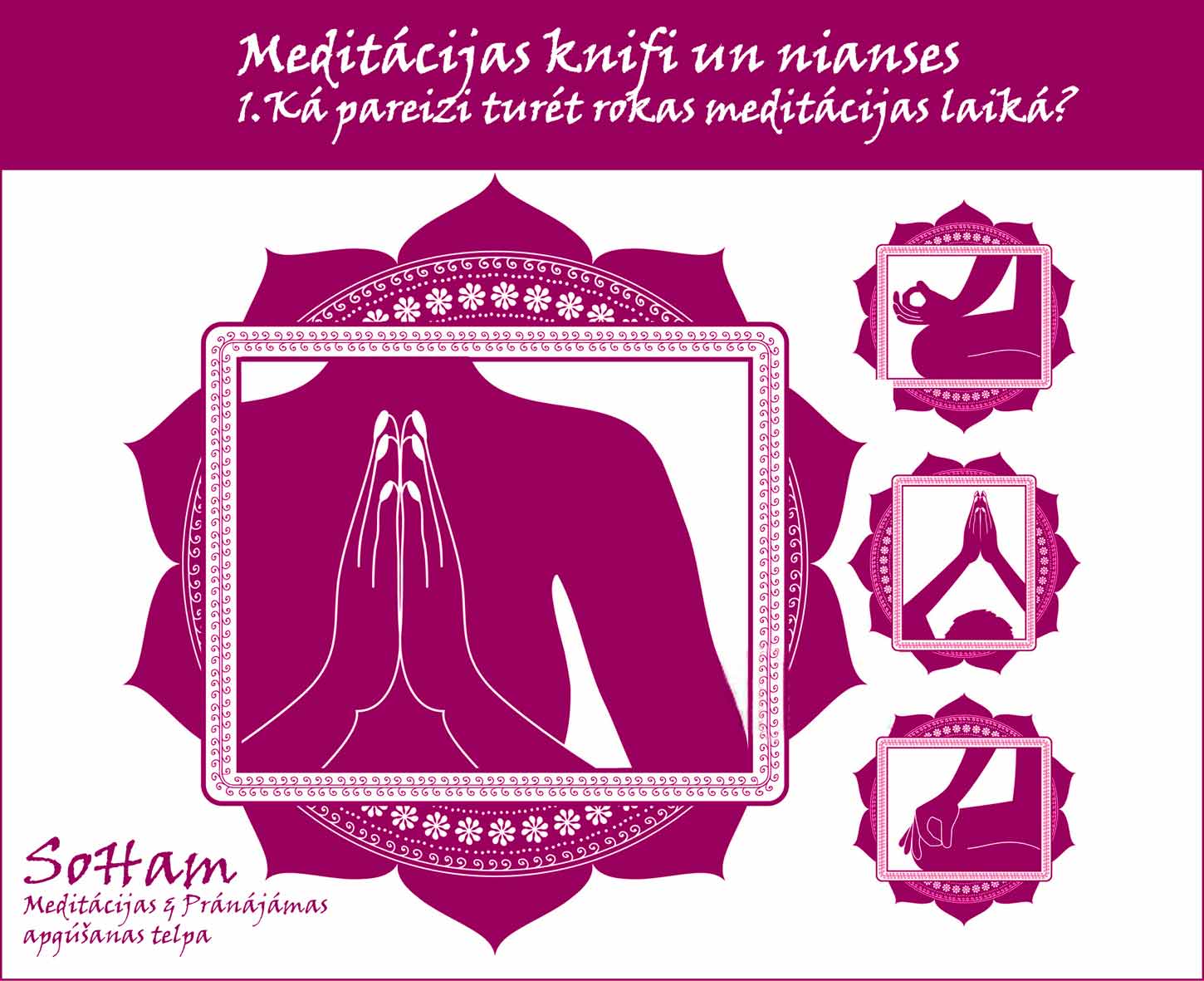 Kā pareizi turēt rokas meditācijas laikā?